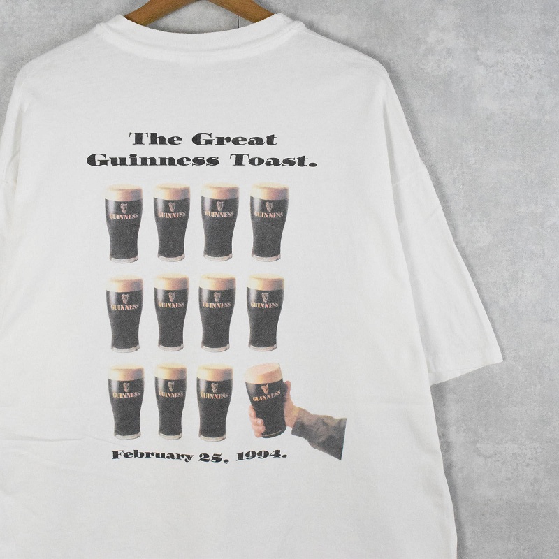 90's GUINNESS BEER USA製 ビールメーカープリントTシャツ XL
