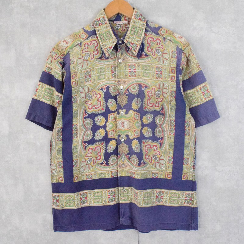 60s VINTAGE バンダナパターン S/Sシャツ