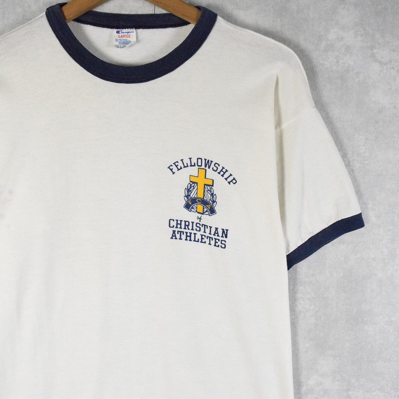 CHANPION 80年代 ヴィンテージtシャツ　染み込みプリント　カレッジt