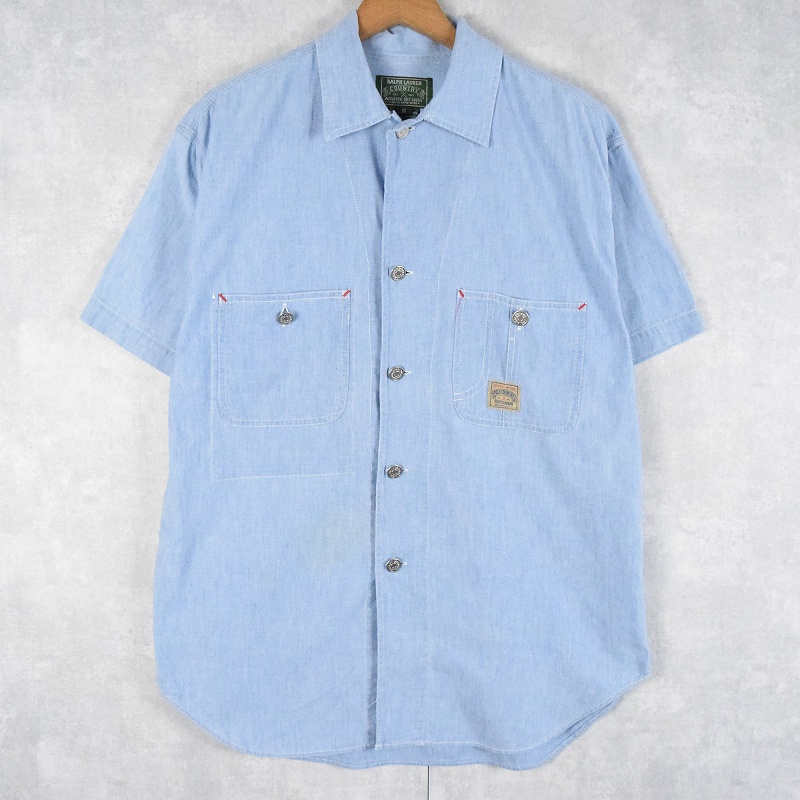 80〜90's POLO COUNTRY Ralph Lauren シャンブレーシャツ S