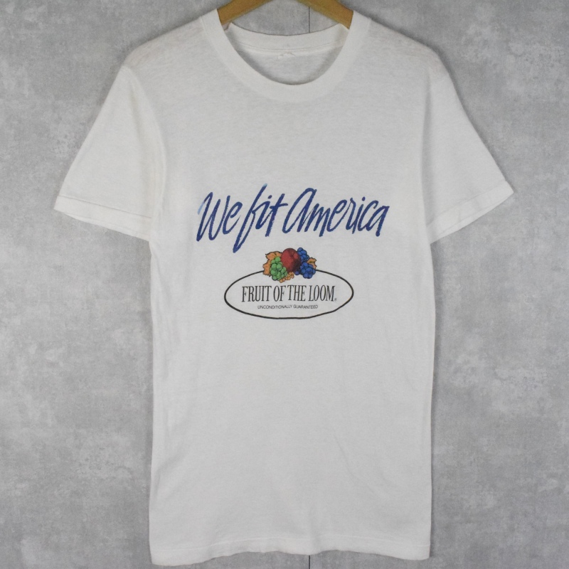 70s 70年代 アメリカ製 フルーツオブザルーム ロゴプリント Tシャツ 白 ...