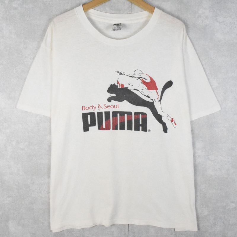 80s 80年代 プーマ スポーツ 陸上 白 ホワイト 半袖│ヴィテージ古着屋