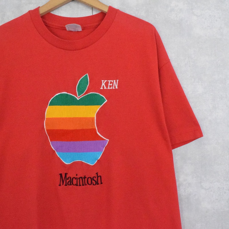 90s 70s Apple ビンテージTシャツ　アップル袖丈半袖