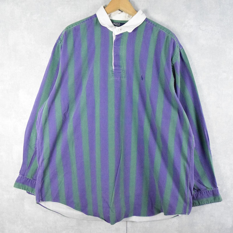 POLO Ralph Lauren ストライプ柄 コットンシャツ XL