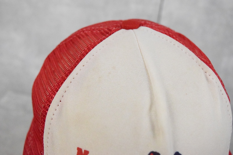 s s 年代 年代 アメリカ製 赤 レッド 白 ホワイト 帽子