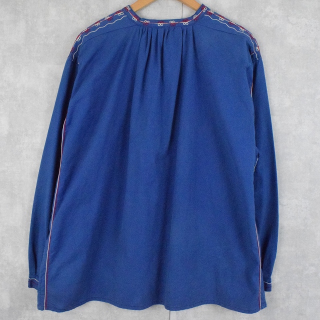 60’s〜 Lutteurs TopDress 刺繍デザイン スキッパーシャツ SIZE48