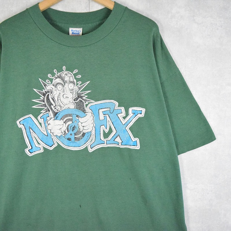 90's NOFX USA製 パンクロックバンド プリントTシャツ XL