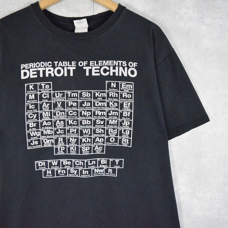 テクノTシャツ「デトロイトテクノ（DETROIT TECHNO）」グレー Mサイズ 夏　WATERFALLオリジナル商品        