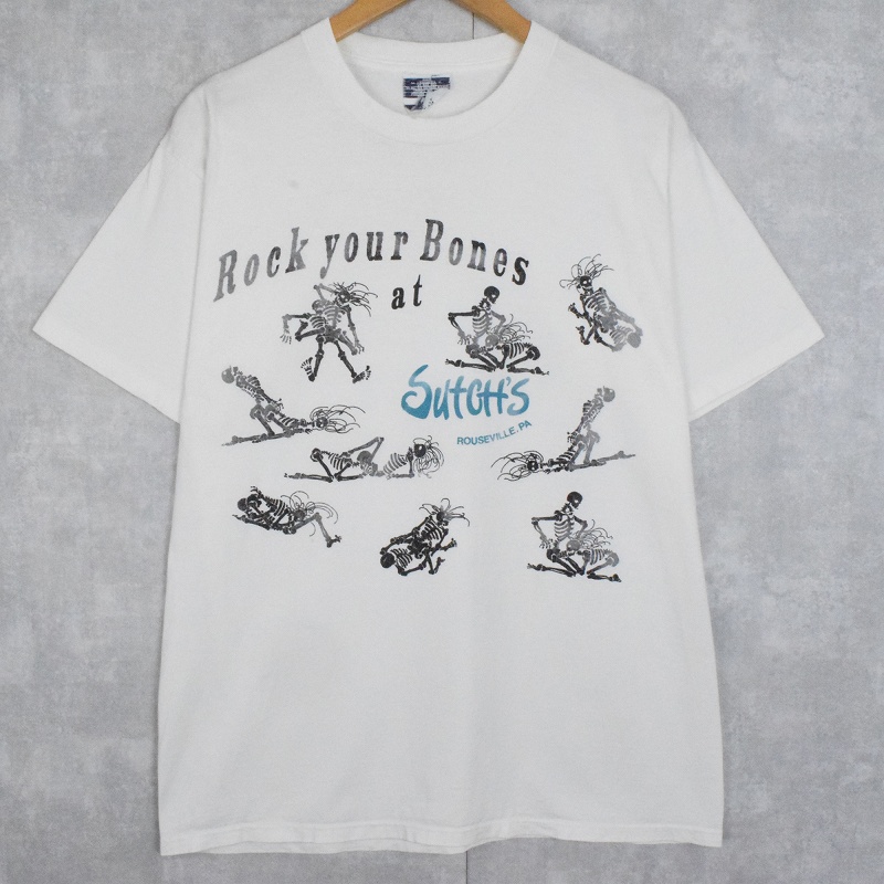 90's USA製 四十八手 スカルイラスト エロプリントTシャツ