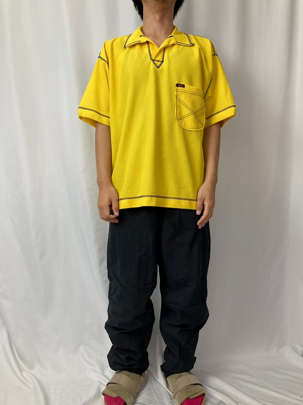 90's plugg ポリエステルスキッパーシャツ L