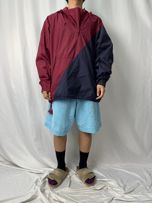 90's GAP 2トーン ナイロンアノラックパーカー XL