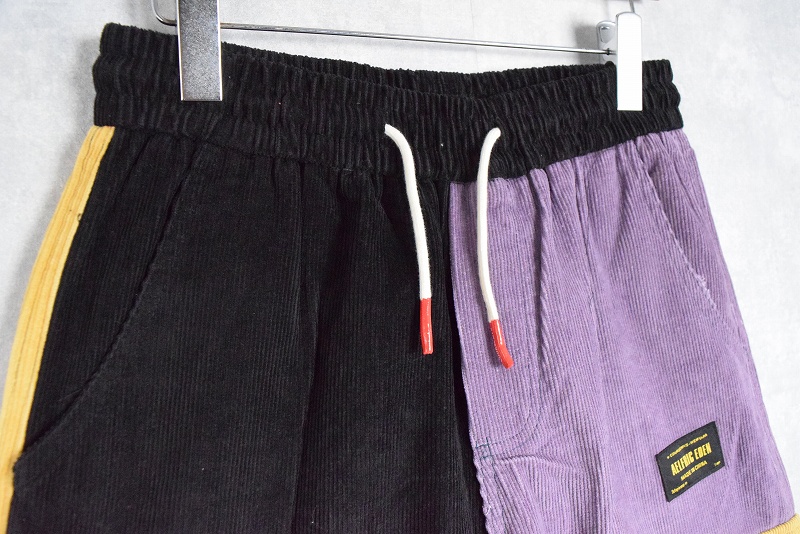 カーゴパンツ コーデュロイ 切り替えデザイン パッチワーク