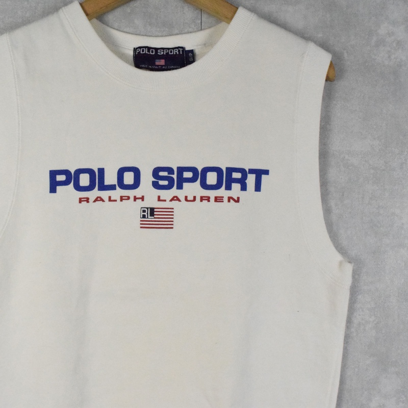 90s 90年代 カナダ製 ポロスポーツ ポロラルフローレン 白 ホワイト