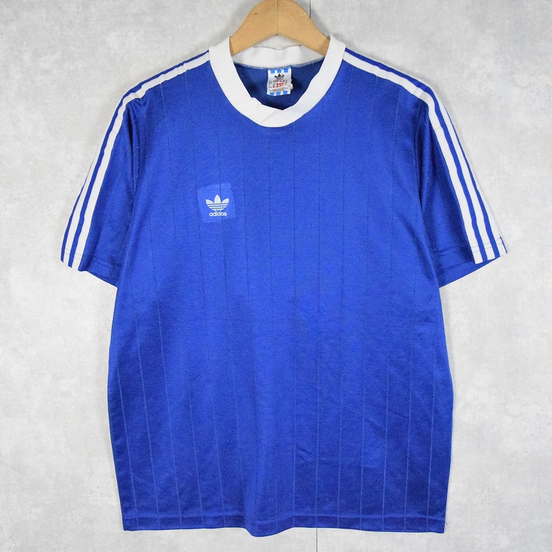 80s 90s 80年代 90年代 アディダス 青 ブルー 半袖 サッカー