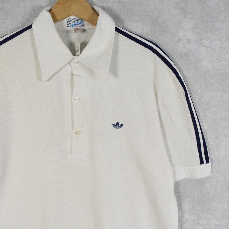 70〜80's adidas ATP FRANCE製 ロゴ刺繍ポロシャツ XL