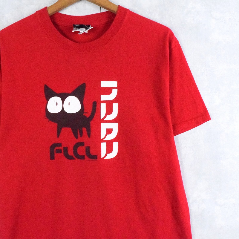 90's FLCL アニメプリントTシャツ M