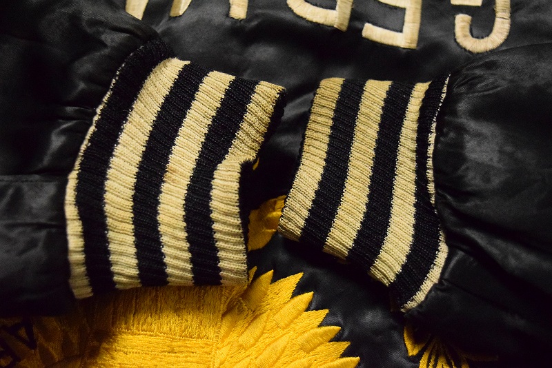 60年代 60s ジャーマニー ドイツ ブルゾン ブラック 黒 サテン 刺繍 │ヴィテージ古着屋Feeet 通販 名古屋 大須 メンズ