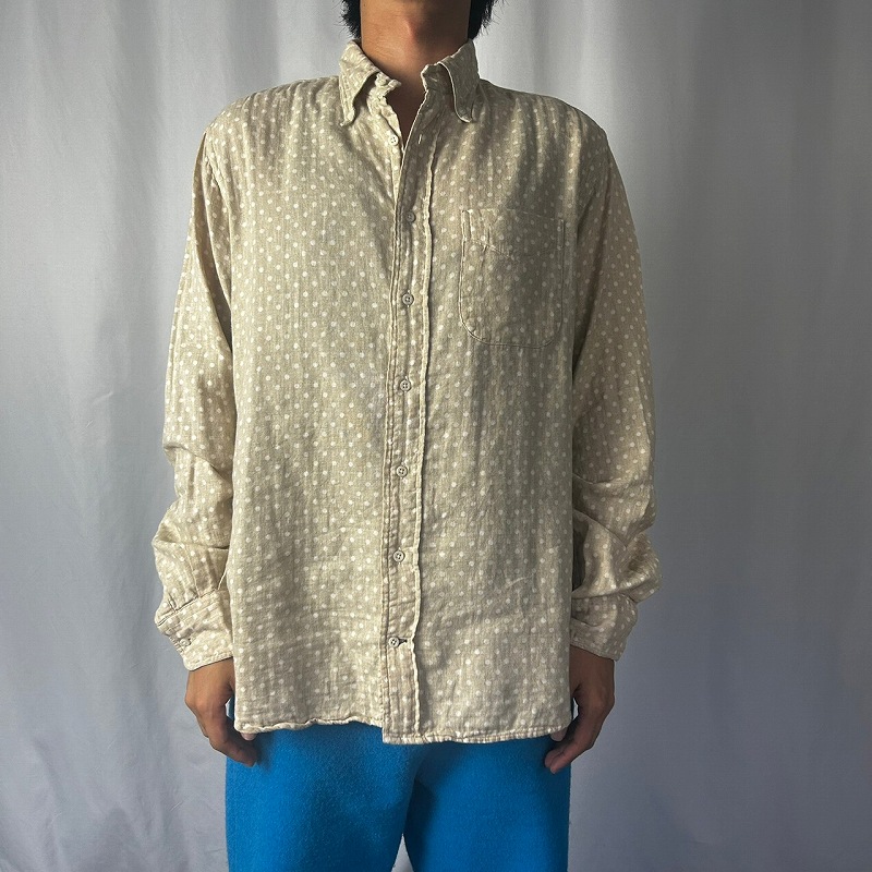 ドットシャツ　vintage shirt ボタンダウン