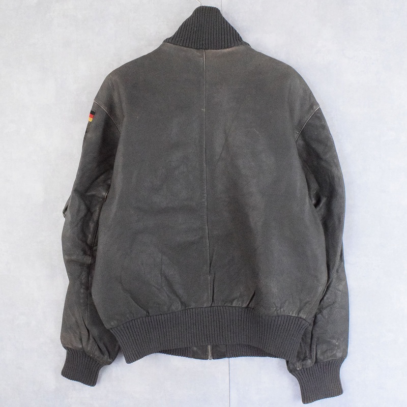 80s 80年代 ドイツ軍 ジャーマンミリタリー レザージャケット 革