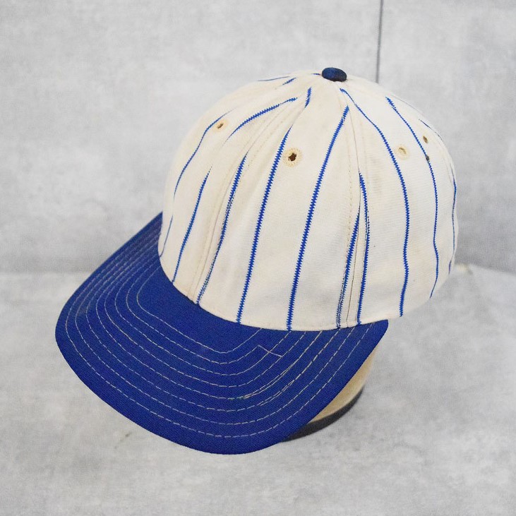 80年代 80s アメリカ製 ニューエラ 白 ホワイト 青 ブルー 野球