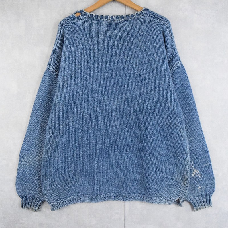90's GAP USA製 インディゴガンジーニットセーター L