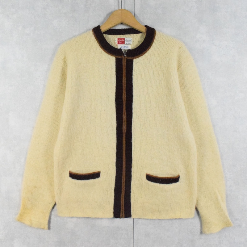 50s 50年代 アイボリー モヘヤ ミルウォーキーニット