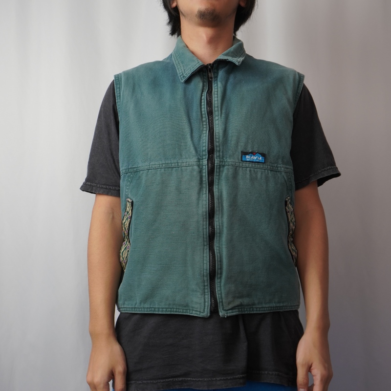 古着)90s USA製 kavu ダックベスト ジャケット cityboy - トップス