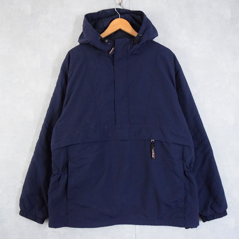 90's L.L.Bean ナイロンアノラックパーカー NAVY XL