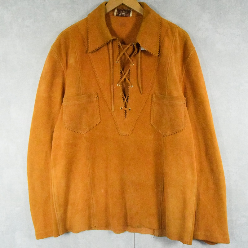 60〜70's Norm Thompson レースアップ スエードプルオーバージャケット