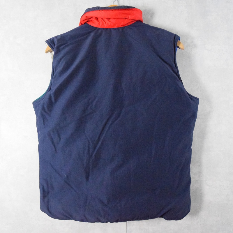 70's Swan Brand マルチカラー リバーシブル ナイロンダウンベスト M