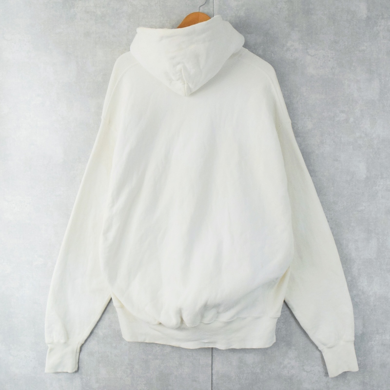 稀少 美品 90s L 黒無地 パーカー リバースウィーブ