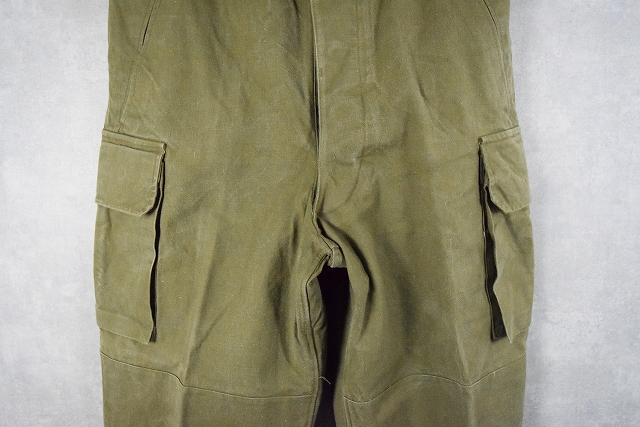 40s 40年代 フランス軍 ユーロミリタリー カーゴパンツ カーキ