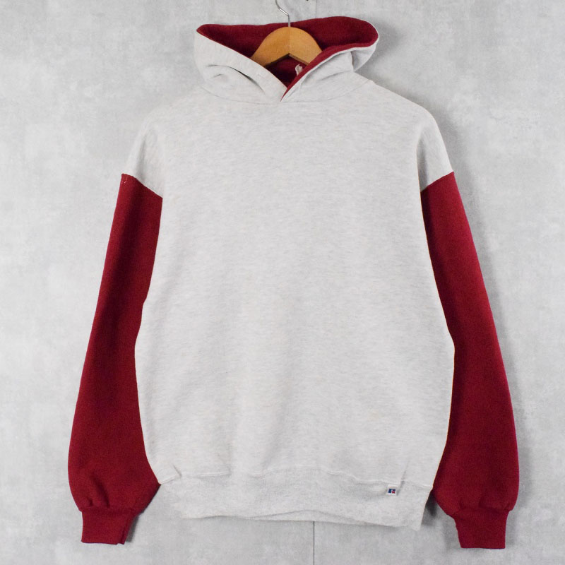 90's RUSSELL ATHLETIC 無地 P/O フード裏2トーン スウェット
