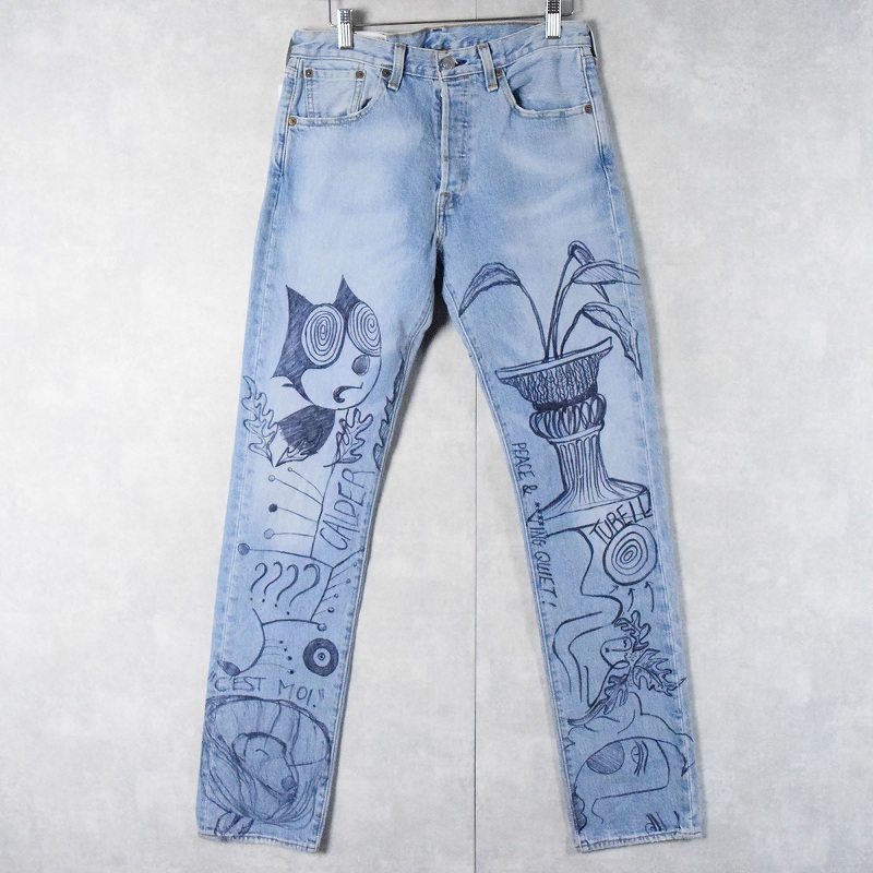 9,306円Levi's 501 hand paint denim pants