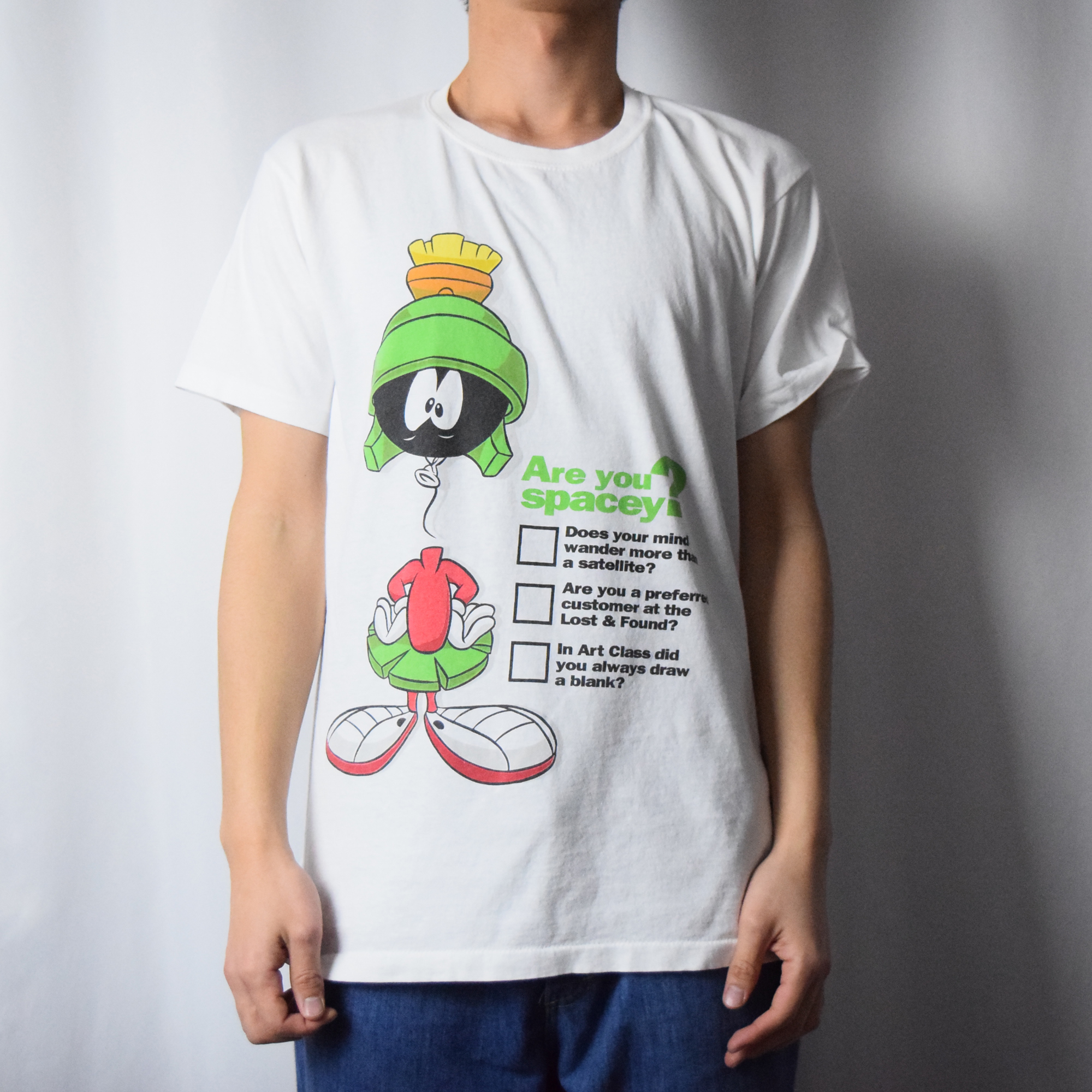 90's Looney Tunes USA製 Marvin the Martian キャラクタープリントTシャツ M