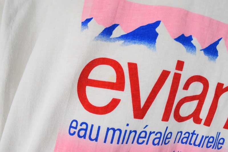 Evian Logo T Shirt 100% Cotton Y2k Vintage Aesthetic