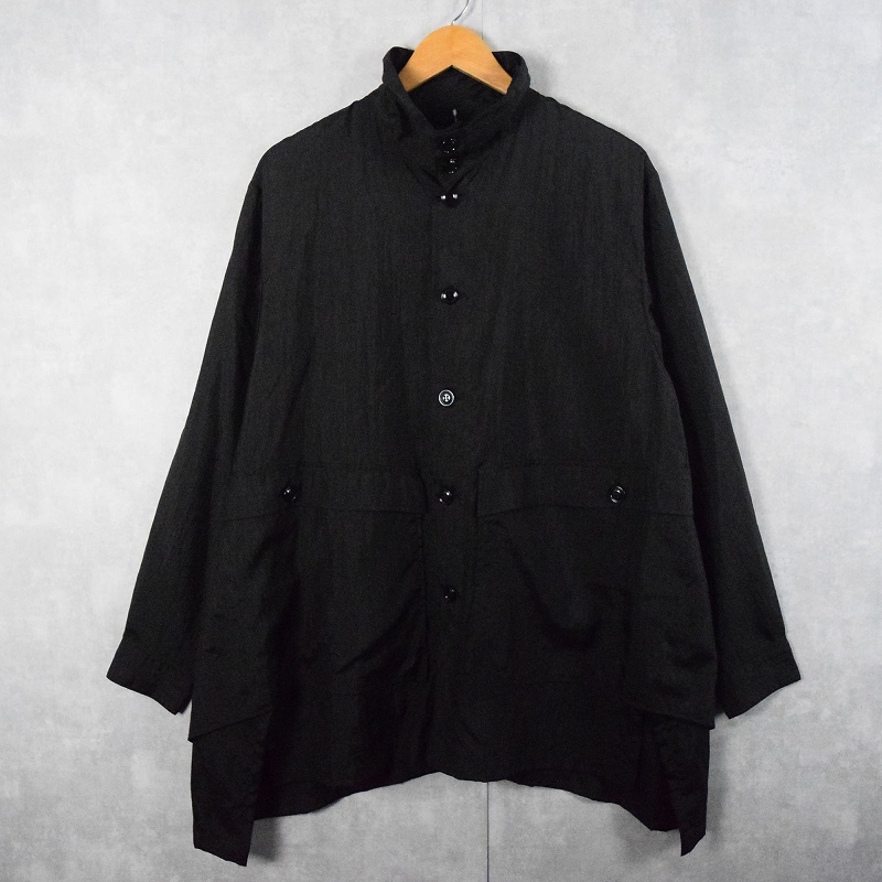 monitaly USA製 デザインナイロンシャツジャケット BLACK S