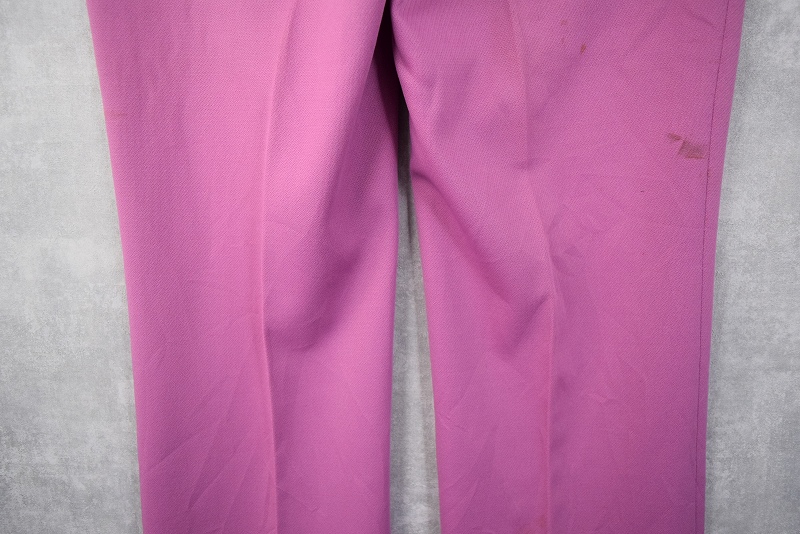 60s-70s vintage レーヨン スラックス pink ピンク メンズ