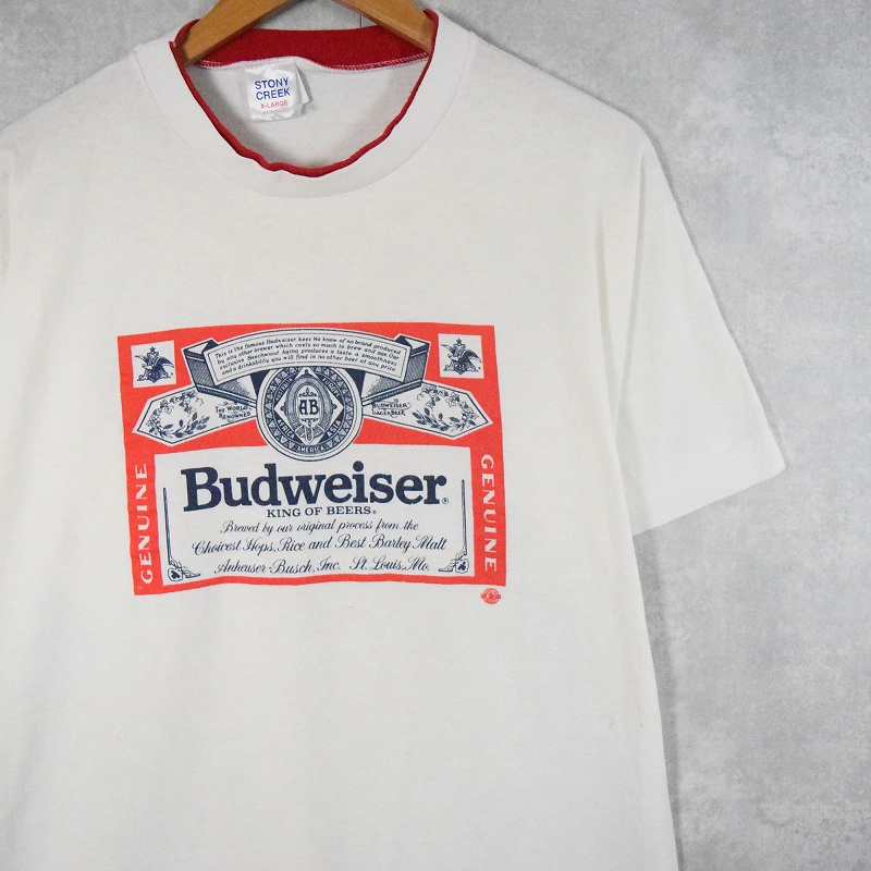 90's Budweiser USA製 ビールメーカー プリントTシャツ XL