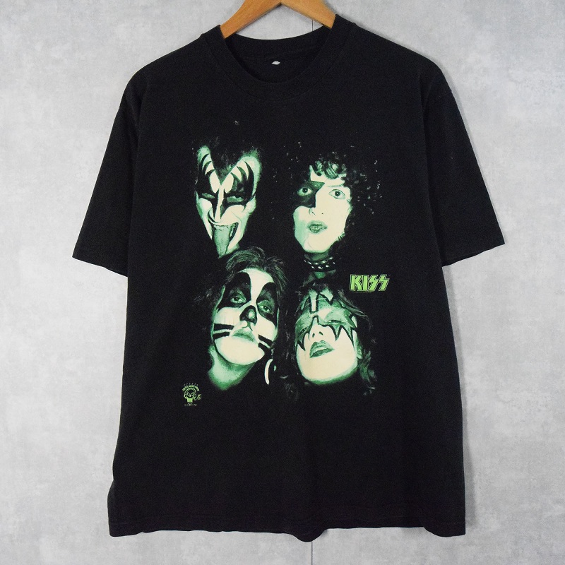 90's KISS ハードロックバンドTシャツ BLACK