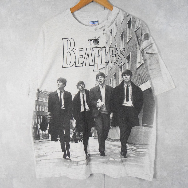THE BEATLES 大判プリント ロックバンドTシャツ XL