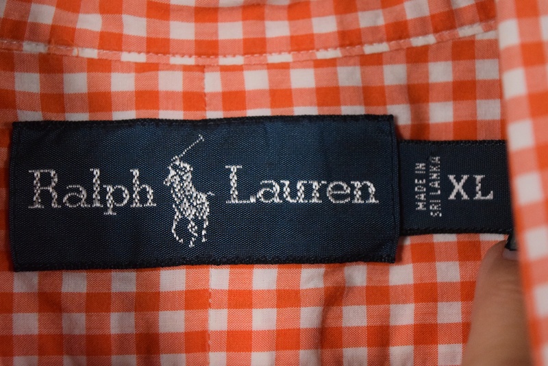 ラルフローレン オレンジ ロゴ刺繍 長袖 |ヴインテージ古着屋