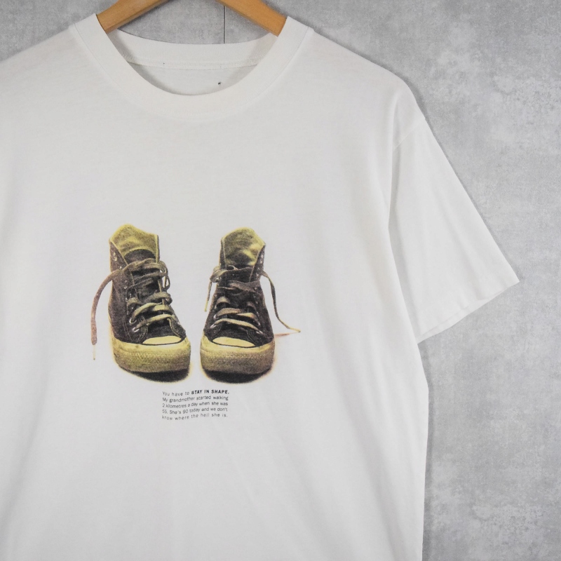 コンバース CONVERSE メッセージ 白 ホワイト 半袖|ヴインテージ