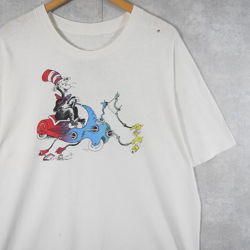 古着 ビンテージ Tシャツ 青 キャットインザハット ドクター