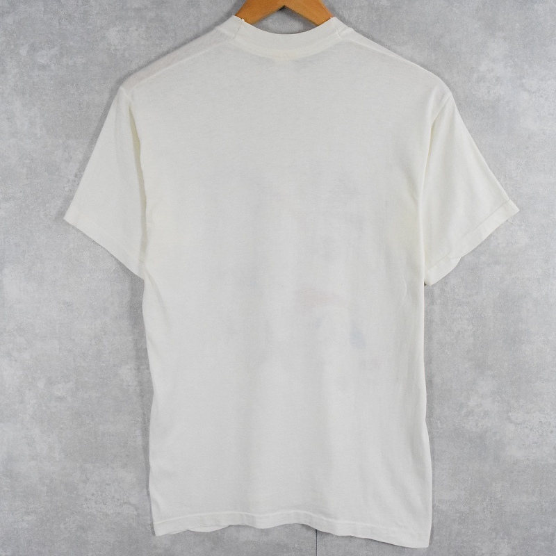 90s ミロ アート イラスト プリント Tシャツ XL 白 シングル