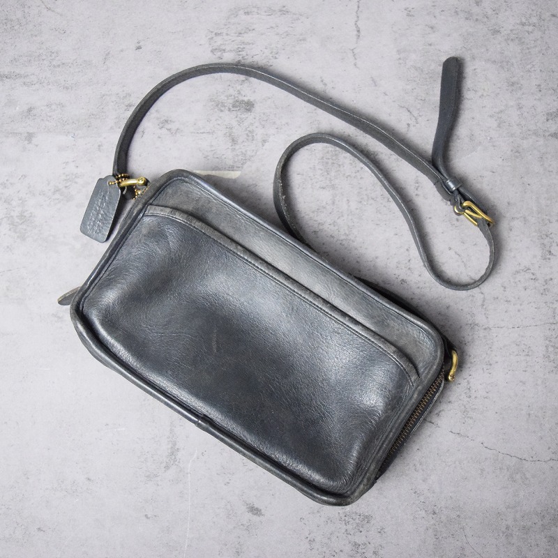 OLD COACH コーチ レザー ショルダーバッグ ブラック USA製 90s