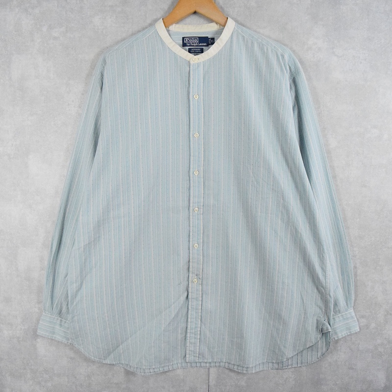 【5％OFF】 ポロラルフローレン 長袖 水色 ライトブルー 2トーンカラー トップス