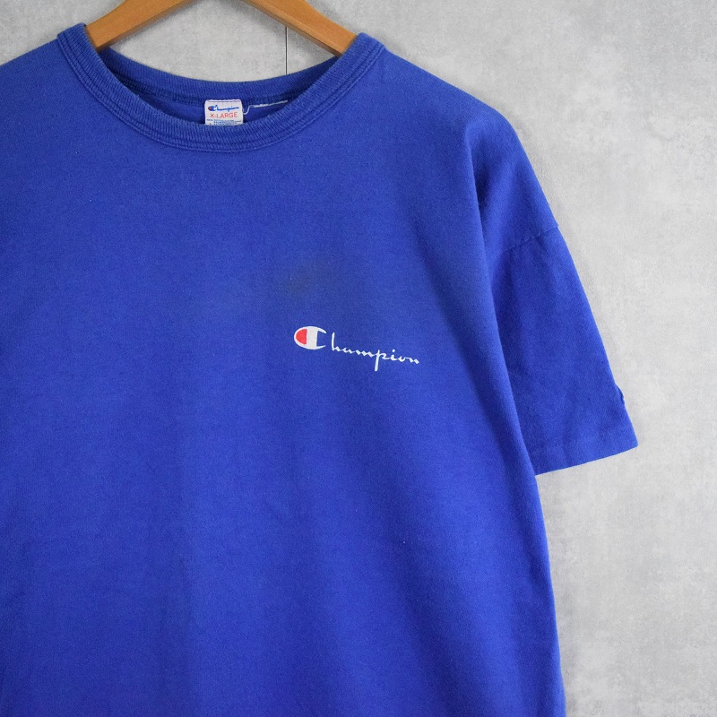 80s 80年代 チャンピオン 青 ブルー 半袖 アメリカ製