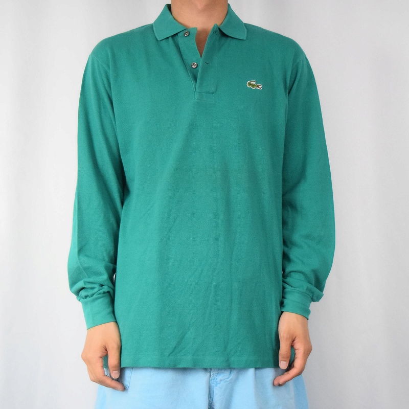 70〜80's CHEMISE LACOSTE FRANCE製 ロゴワッペン 鹿の子ポロシャツ SIZE4