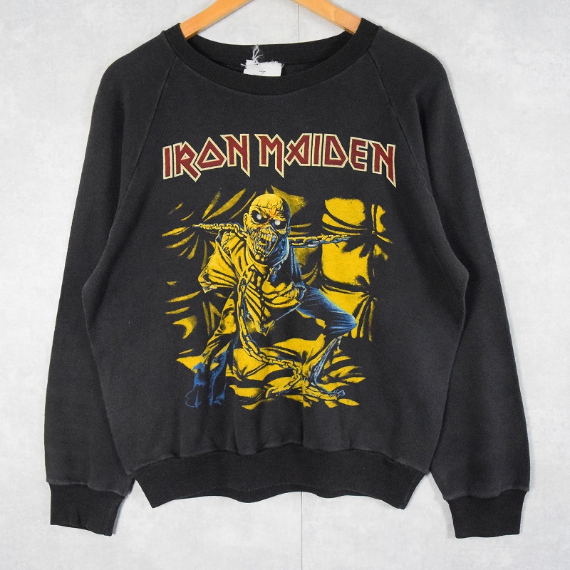 90's〜 IRON MAIDEN ENGLAND製 ヘヴィメタル・バンド プリントスウェット L